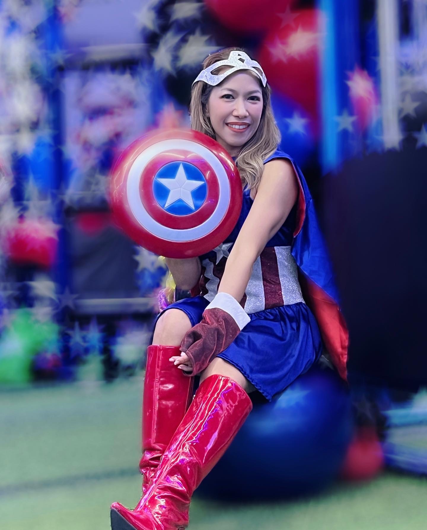 ชุดกัปตันอเมริกาหญิง เกรด A