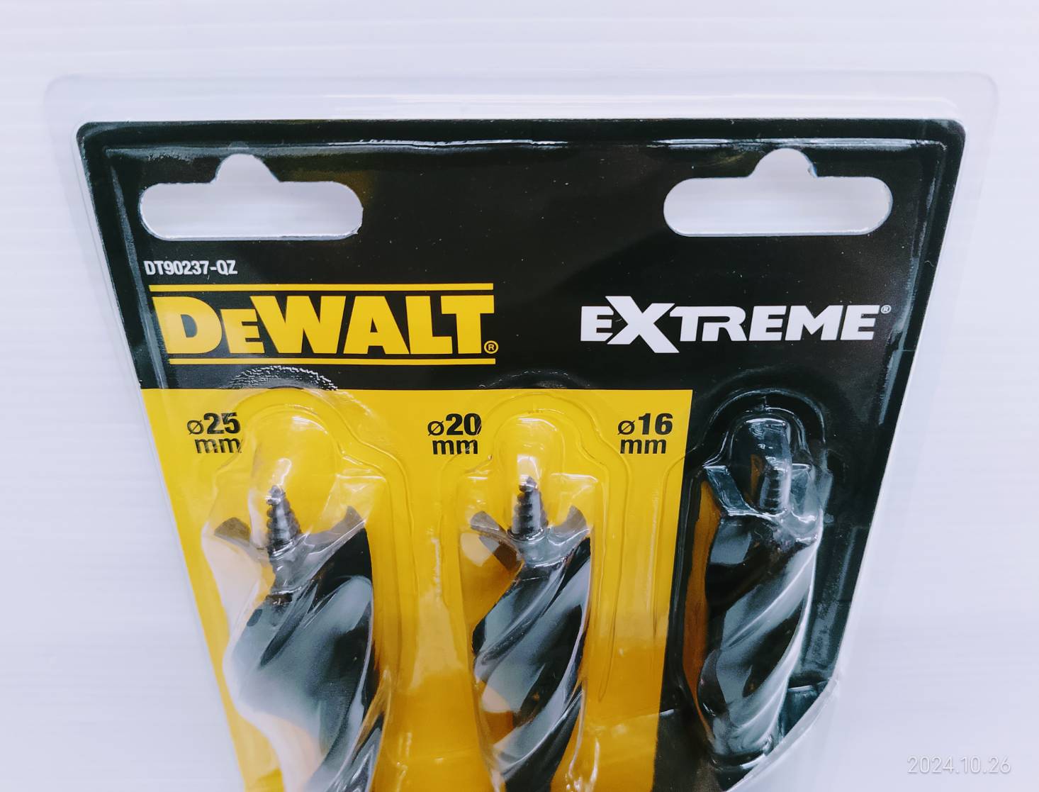 DEWALT รุ่น DT90237-QZ ชุดดอกสว่าน Tri Flute แพ็ค 3 ชิ้น 152มม. (16mm,20mm,25mm)