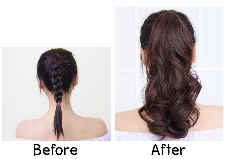 (พร้อมส่ง) 152 วิกผมหางม้า Ponytail ยาว 35 cm (แบบหนีบ)