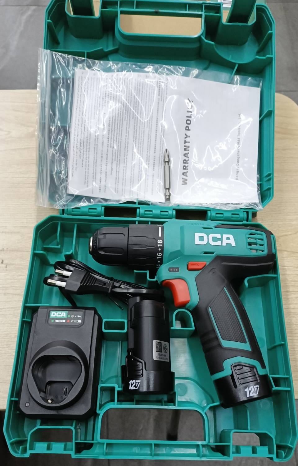 DCA สว่านกระแทก12V รุ่น ADJZ1202i ( TYPE E ) พร้อมแบตเตอรี่ 2ก้อน เครื่องแท้จากศูนย์ สินค้ารับประกัน 1ปี