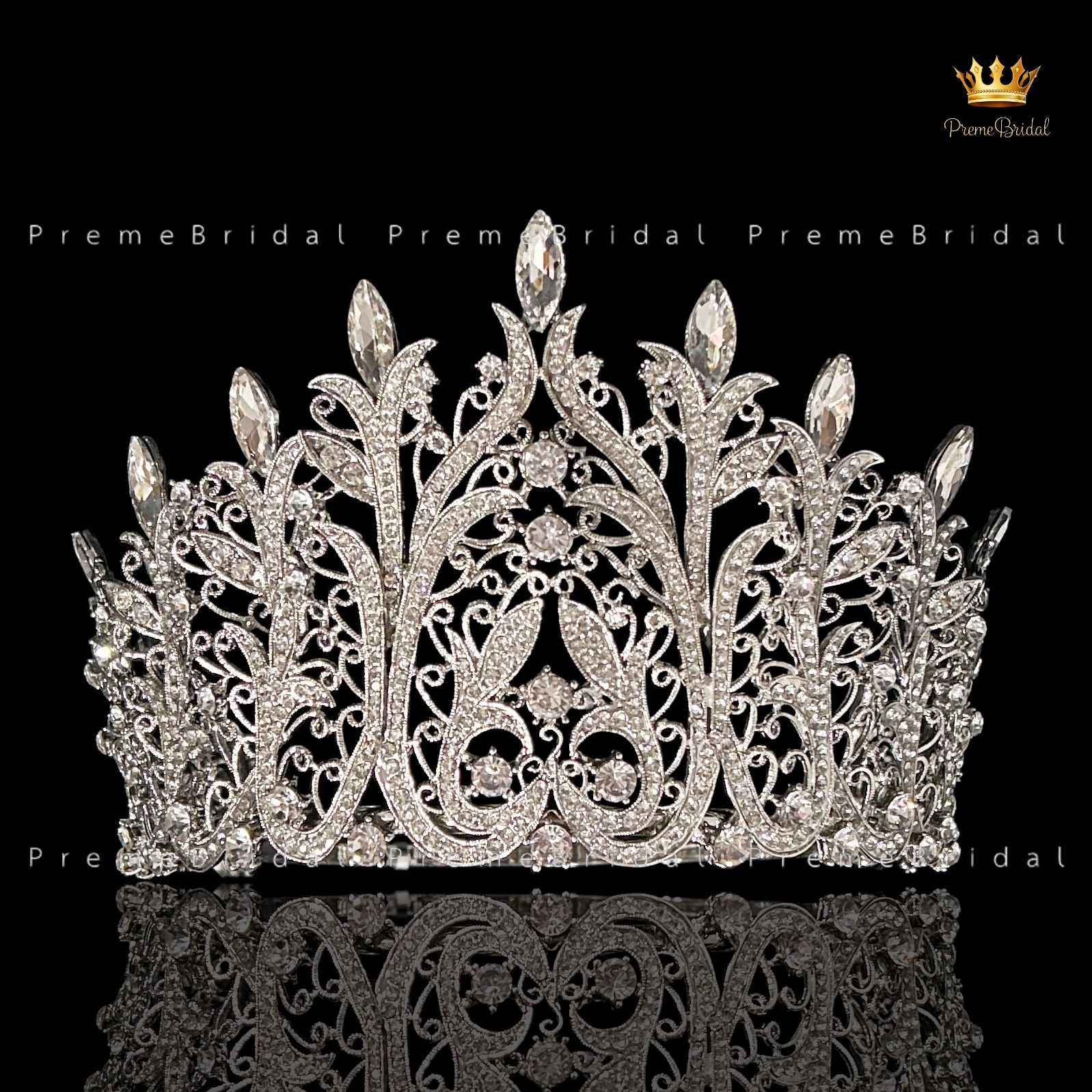 (พร้อมส่งจากไทย) มงกุฏ 138 ขนาดใหญ่ไซส์นางงาม งานสวย งานโลหะฐานกลมปรับขนาดได้ ส่งด่วน ส่งจาก จ.อุบลราชธานี