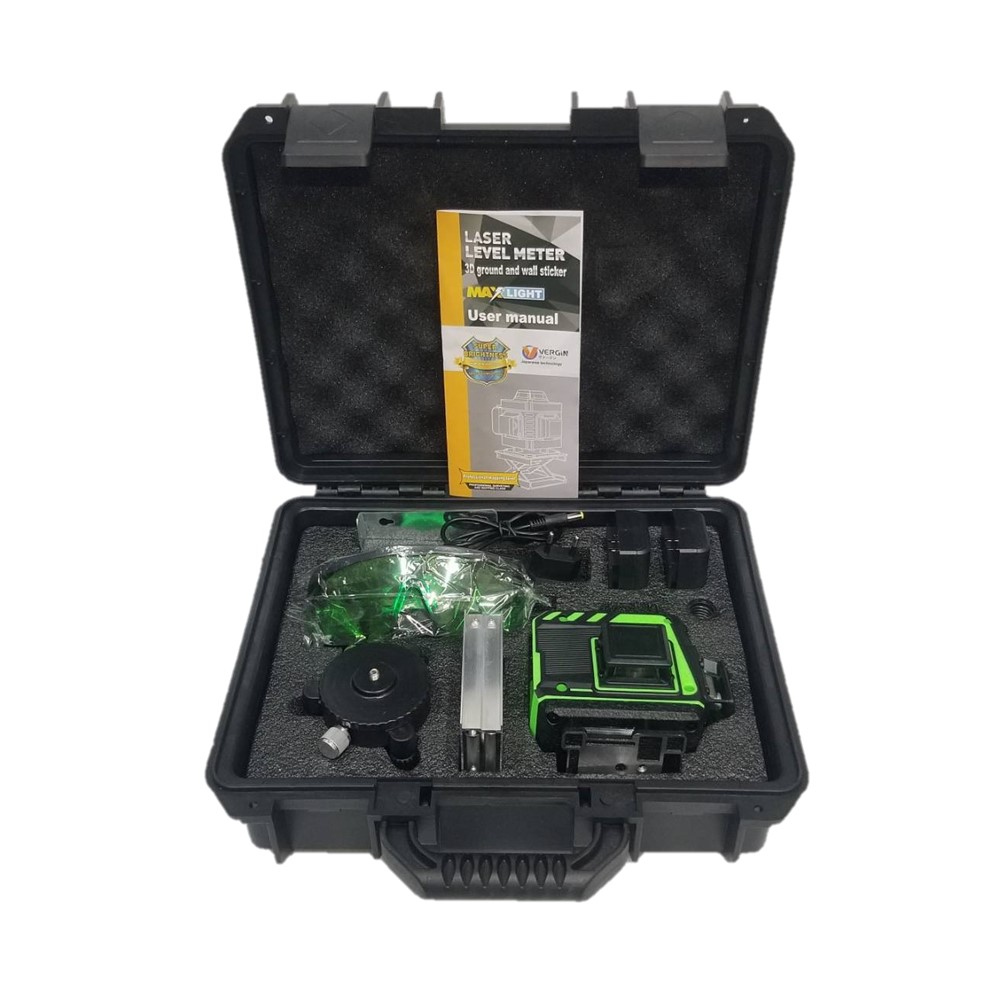 เลเซอร์ระดับ12เส้น (เขียว) 3D VERGIN พร้อมขาตั้ง