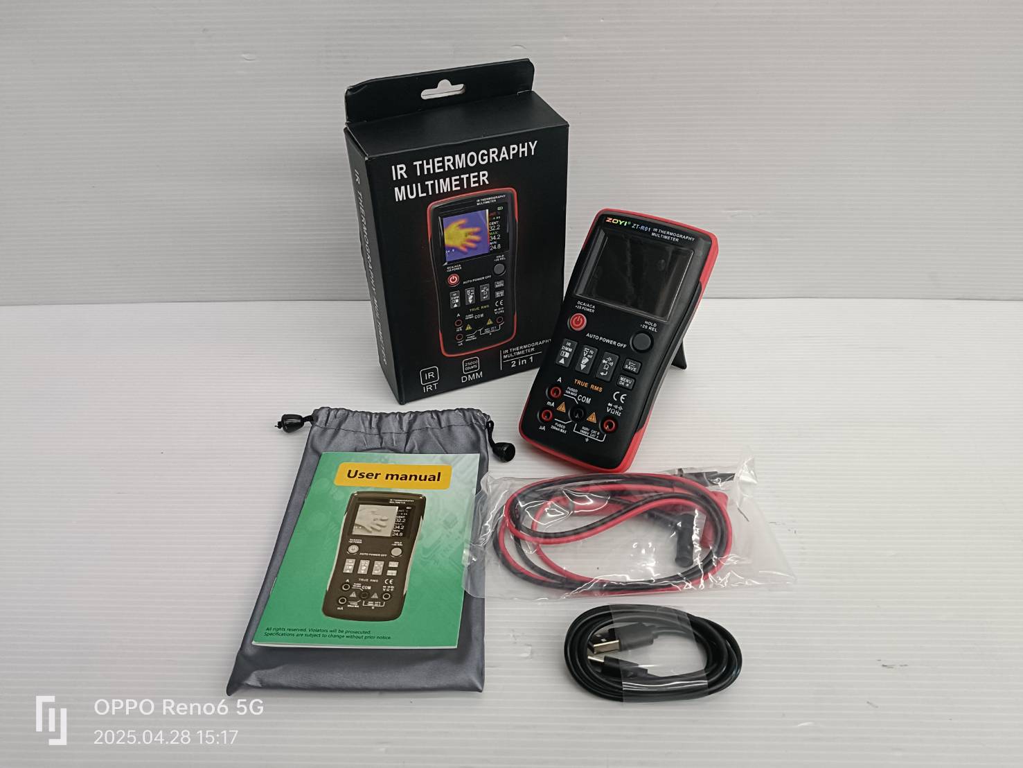 มัลติมิเตอร์+เทอร์โมมิเตอร์IR ZT-R01 ZOYI