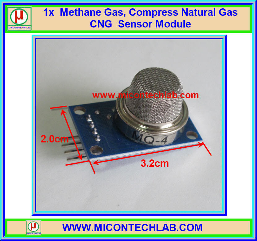 1x MQ-4 Methane Gas Sensor, Compress Natural Gas CNG MQ4 Sensor Module