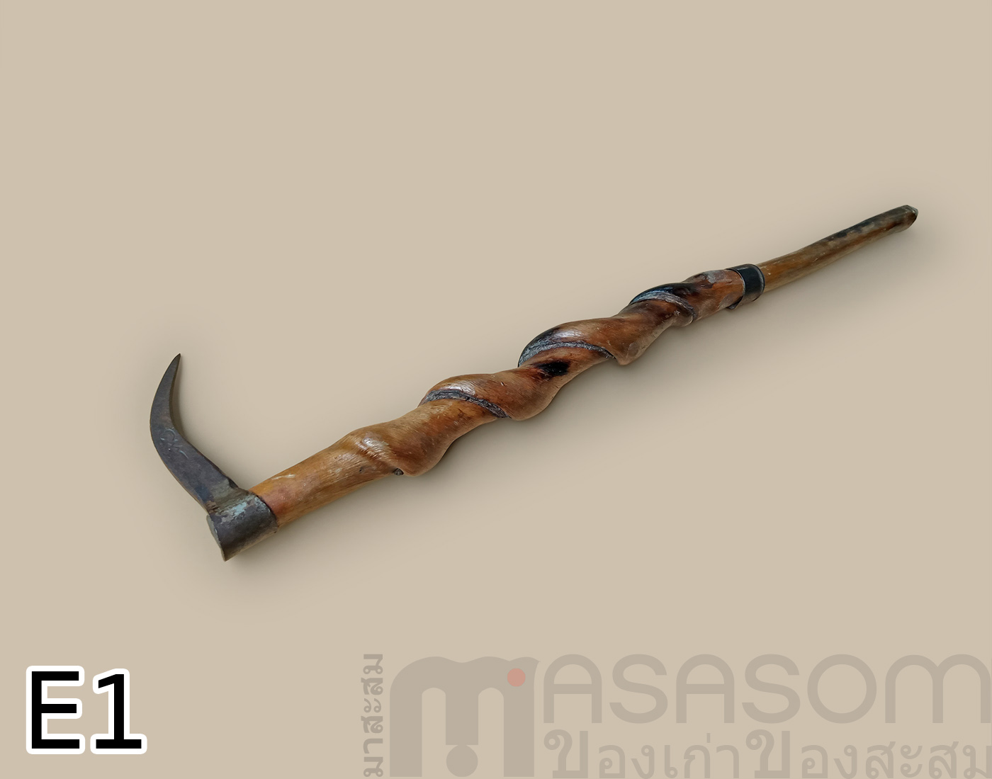 ขอสับช้างด้ามไม้เถาวัลย์รัดเกลียว