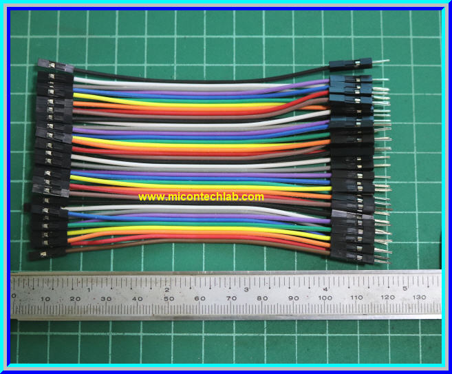 1x จั๊มเปอร์ปลายผู้เมีย (F2M) 40 เส้น 10 ซม. (Jumper)