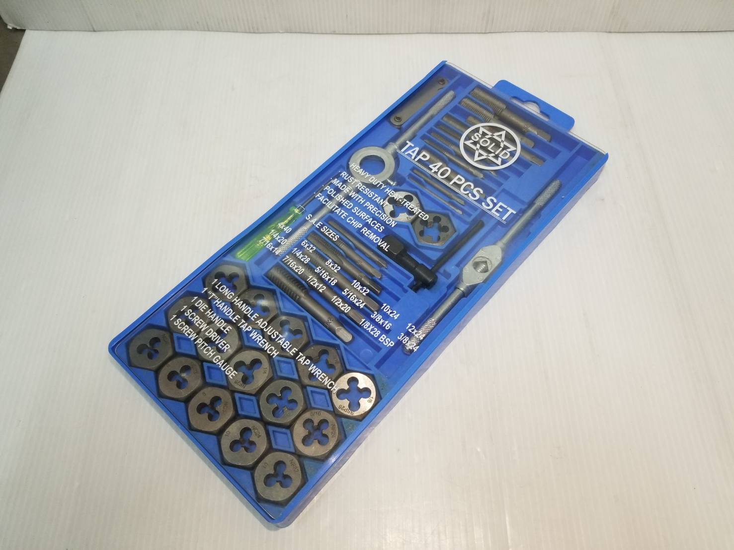 ชุดต๊าปเกลียว 40 ตัวชุด TAP40I SOLID (หุน)