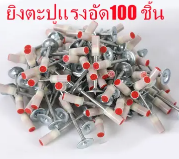 ตะปูแรงดันสูง ตะปู สำหรับเครื่องยิงตะปู แบบตรง ขนาด 25มม. (100ตัว/กล่อง) ใช้คู่กับเครื่องยิงดอกตะปูแรงดันสูง