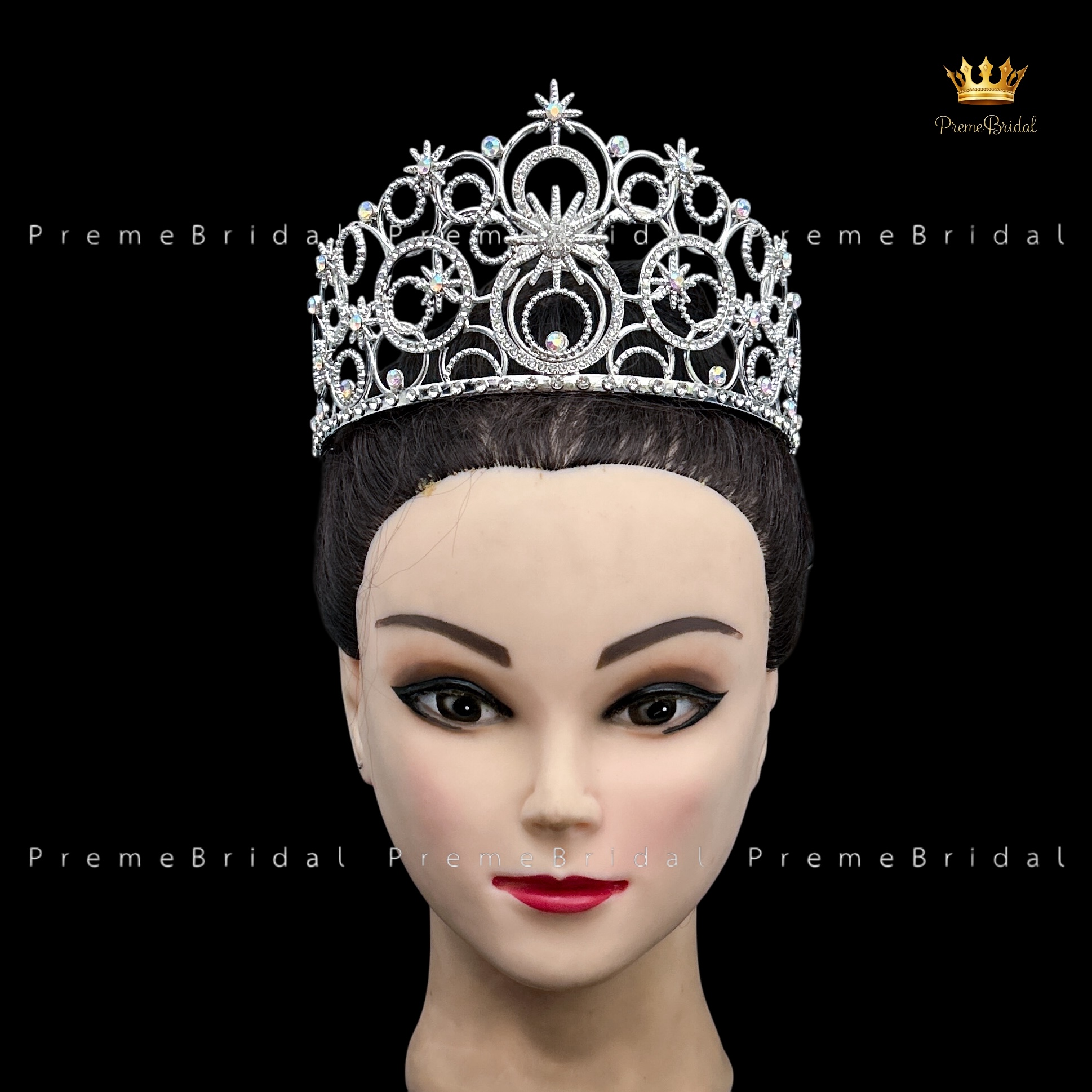 (พร้อมส่ง) เทียร่า 451 มงกุฎครึ่งหัว ไซส์นางงาม ขนาดใหญ่ สวย ปราณีต QCเพชรทุกเม็ด สินค้าพร้อมส่งจากไทย