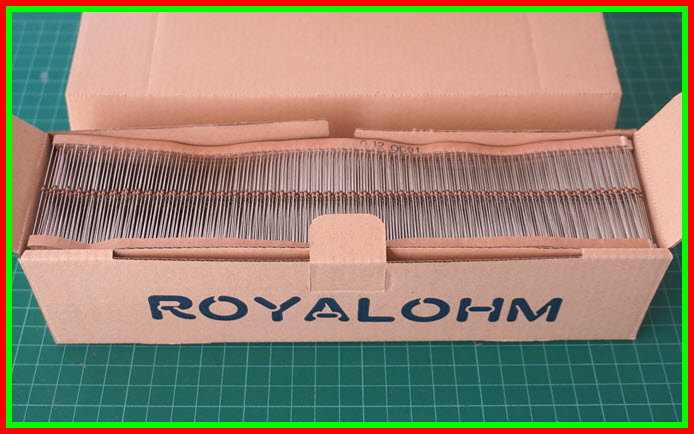 100x ตัวต้านทาน 2 Kohm 1/8 Watt 5% ยี่ห้อ Royal Ohm