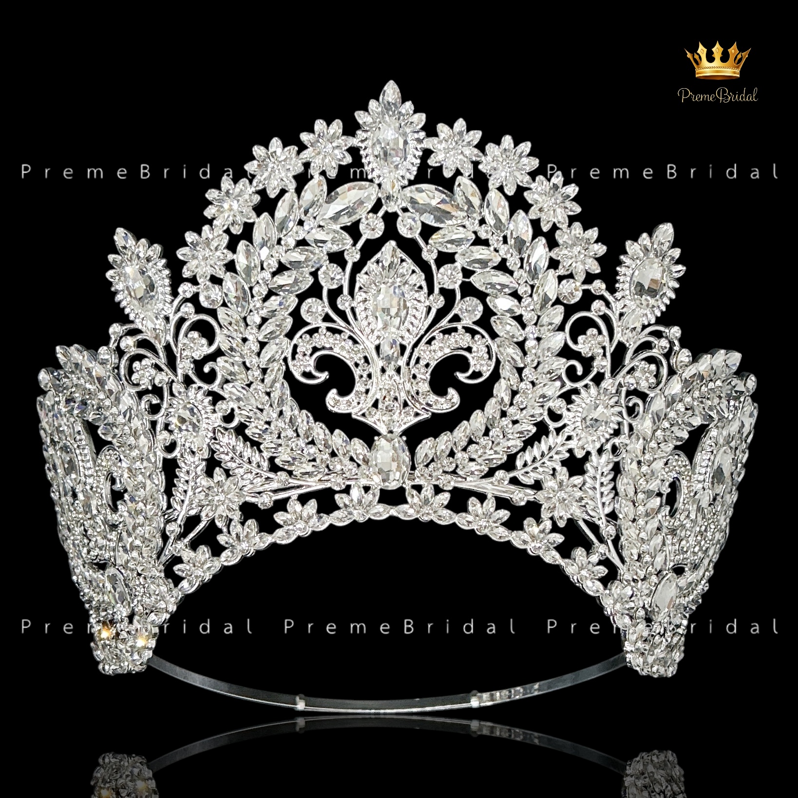 (พร้อมส่งจากไทย) มงกุฏ 137 ขนาดใหญ่ไซส์นางงาม งานสวย งานโลหะฐานกลมปรับขนาดได้ ส่งด่วน ส่งจาก จ.อุบลราชธานี