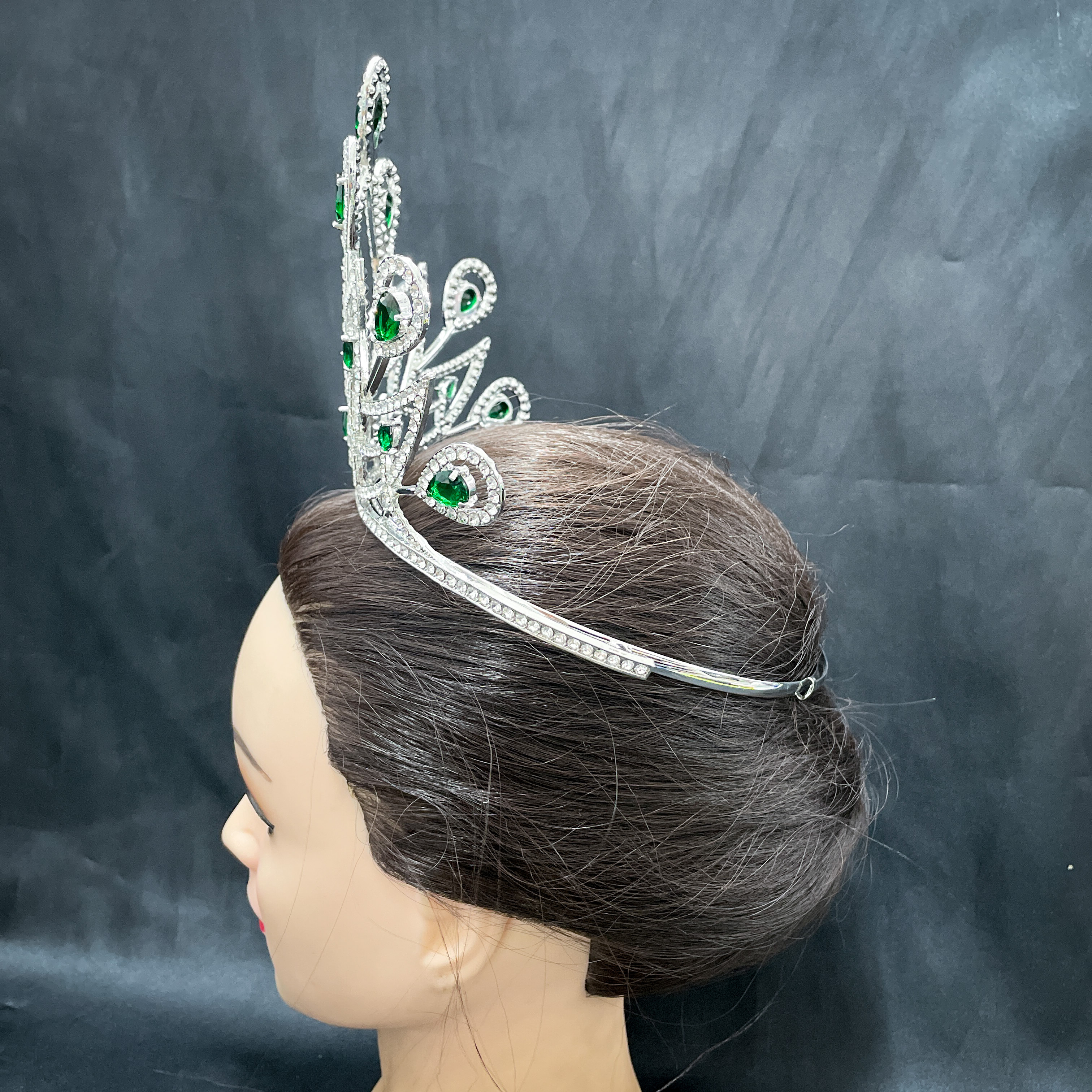 (พร้อมส่งจากไทย) มงกุฏ 094 สีเขียว มงกุฎนางงาม มงกุฎเพชร มงกุฎประกวด สินค้าพร้อมส่ง ไม่ต้องรอนาน งานพรีเมี่ยม