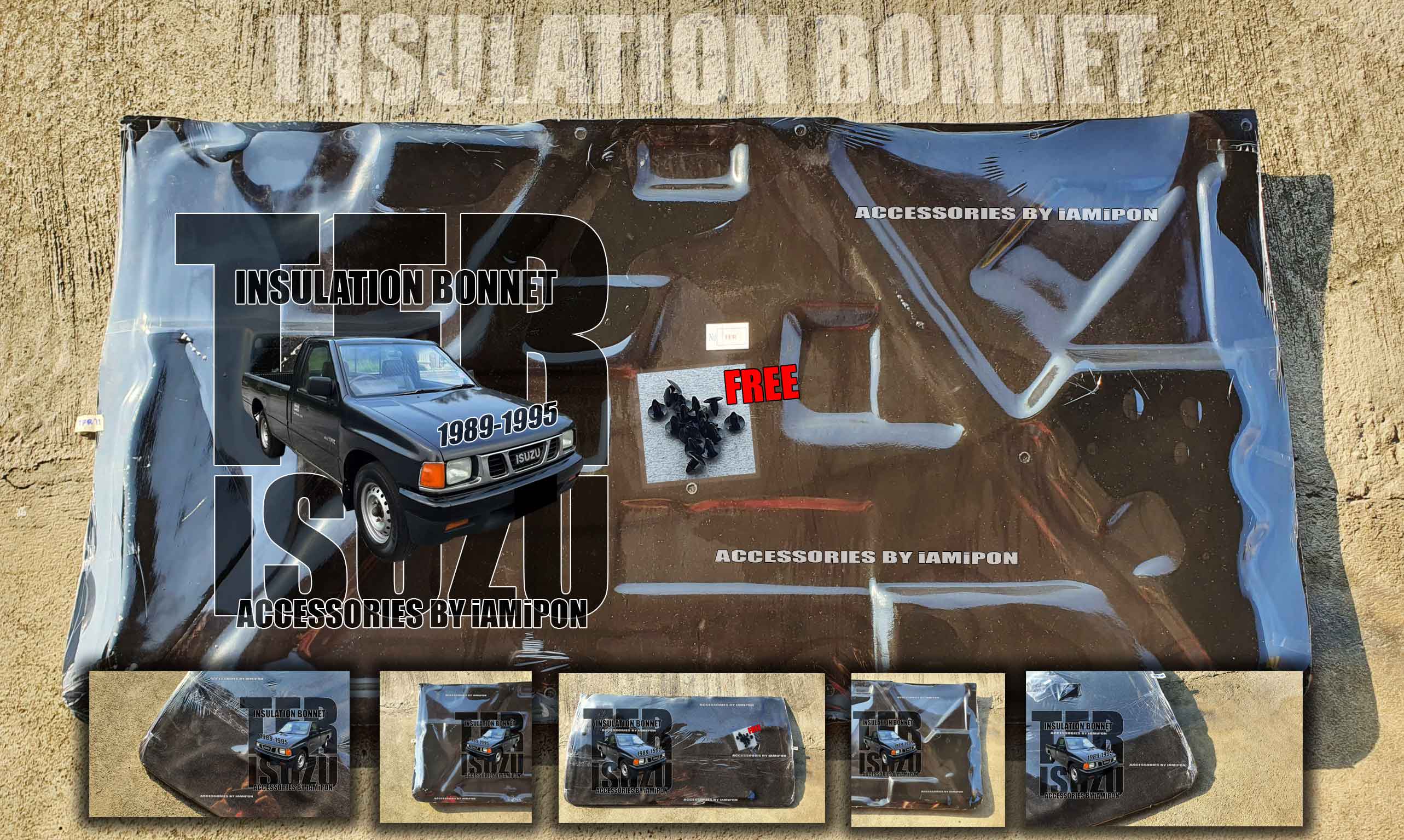INSULATION BONNET ISUZU TFR 1991-1995 แผ่นกันความร้อนฝากระโปรง อีซุซุ มักร 1991-1995