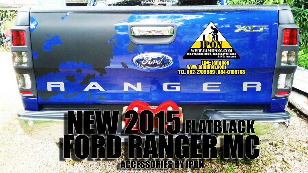 TRAIL LAMP COVER FORD RANGER T6- MC 2012-2015 FLATBLACK ครอบไฟท้ายดำด้านฟอร์ดเรนเจอร์ T6-MC 2012-2015