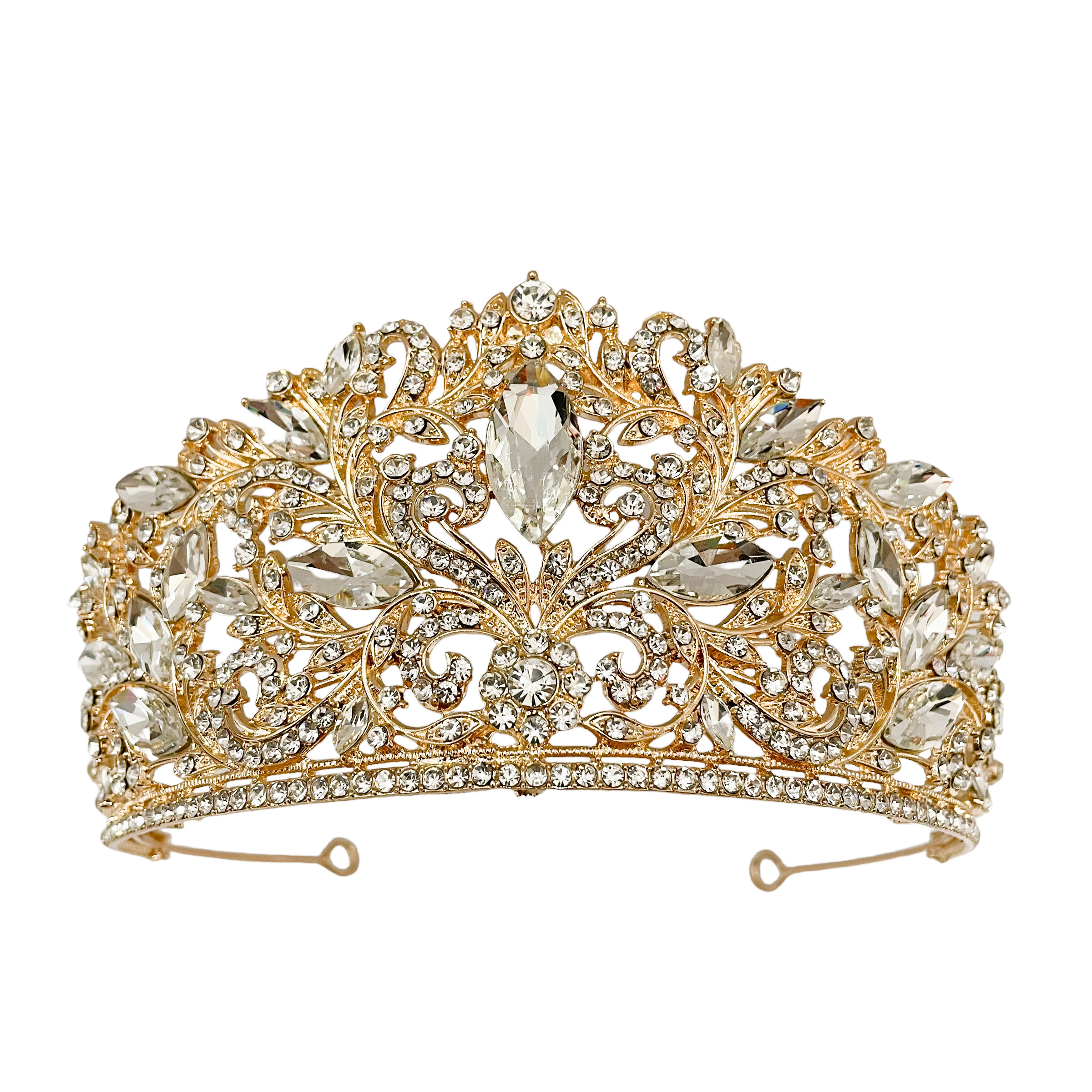 (พร้อมส่ง) เทียร่า 384 สีทอง มงกุฎนางงาม มงกุฎเพชร งานพรีเมี่ยม สินค้าพร้อมส่งจากไทย