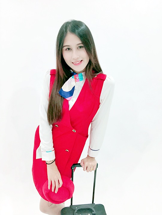 ชุดแอร์โฮสเตรส แบบชุดแซก / ชุดอาชีพในฝัน