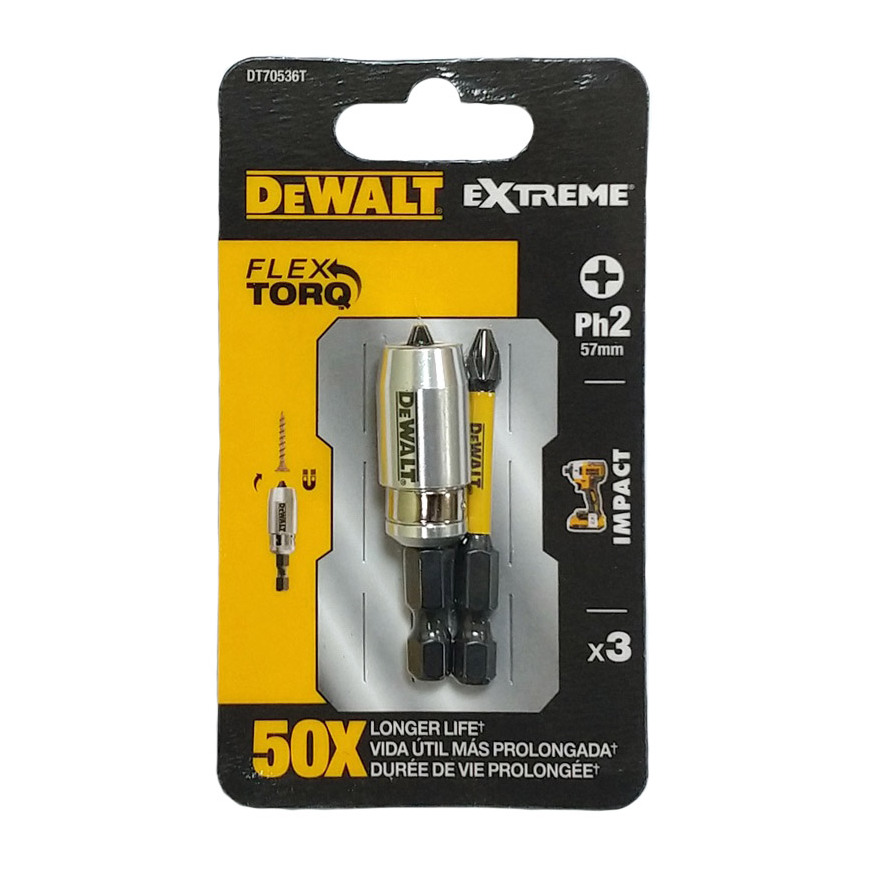 ชุดดอกไขควง 3ชิ้น DT70536T IMPACT SCREW BIT TORSION DEWALT