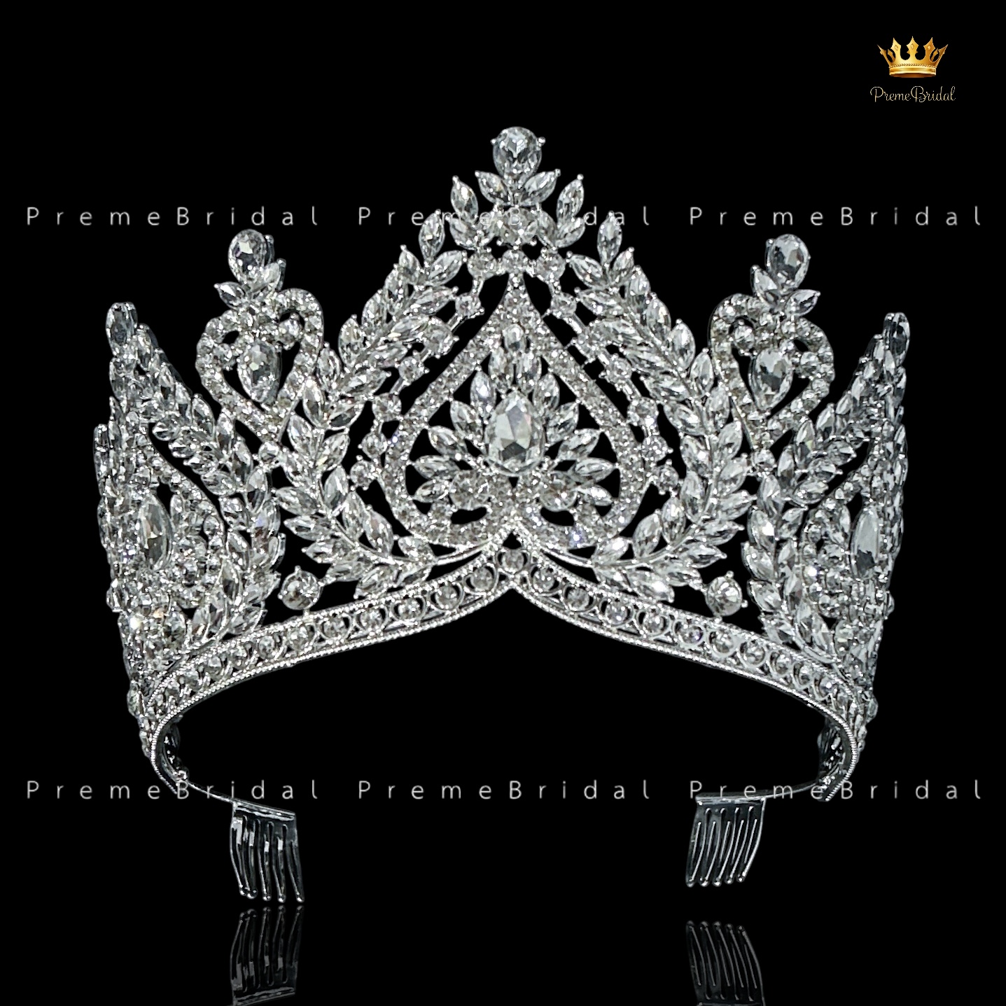 (พร้อมส่ง) เทียร่า 446 มงกุฎครึ่งหัว ไซส์นางงาม ขนาดใหญ่ สวย ปราณีต QCเพชรทุกเม็ด สินค้าพร้อมส่งจากไทย