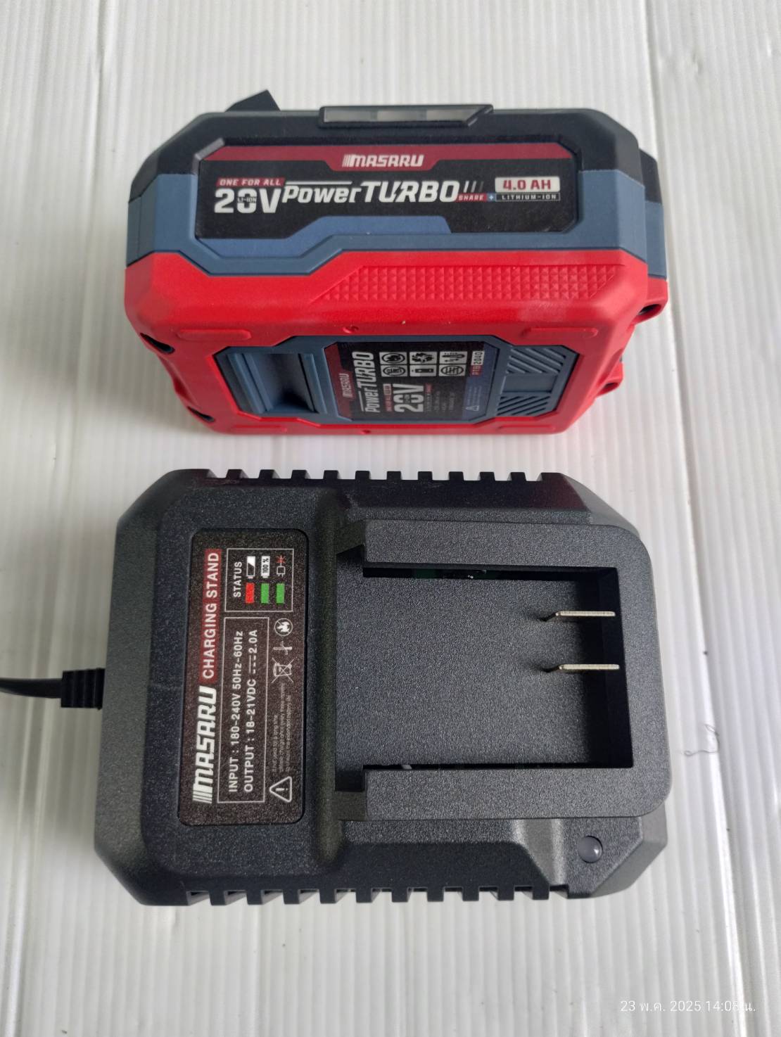 MASARU SCG-600-B1 เครื่องเจียร์ไร้สาย 4 นิ้ว Power Turbo 20V แบตรุ่นใหม่
