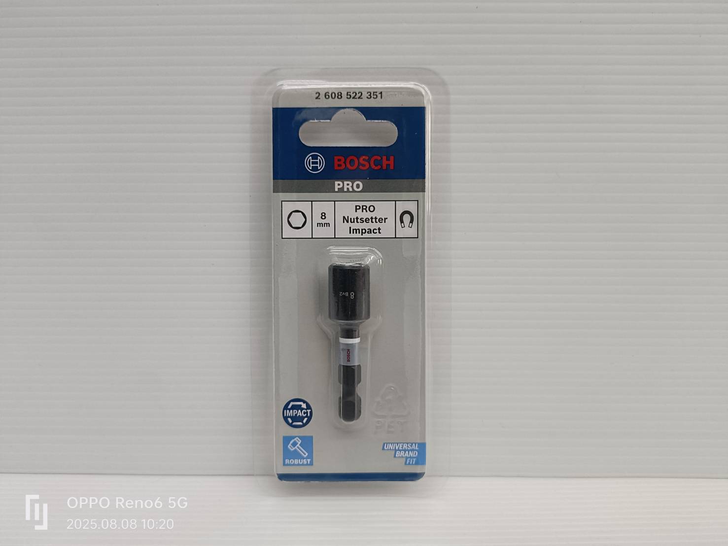 BOSCH ดอกไขควงหัวบล็อก แม่เหล็ก เบอร์8 2608522351 I PRO Nutsetter Impact, 8x50 mm