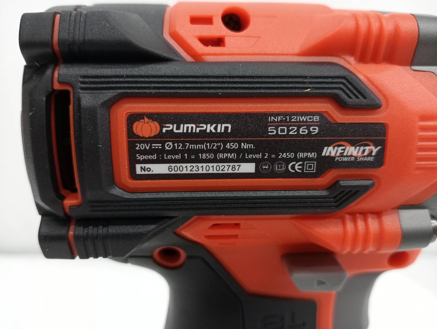 คอมโบ้สว่านกระแทก+บล็อกกระแทก INF-IMDIW-422CK PUMPKIN 50296