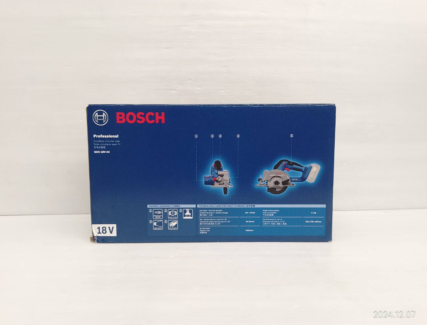 BOSCH เลื่อยวงเดือน5" 18V GKS18V-44 06019M30L0