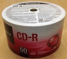 (CD) แผ่นเปล่า CD-R SONY 1 แพ็ค (50 แผ่น)