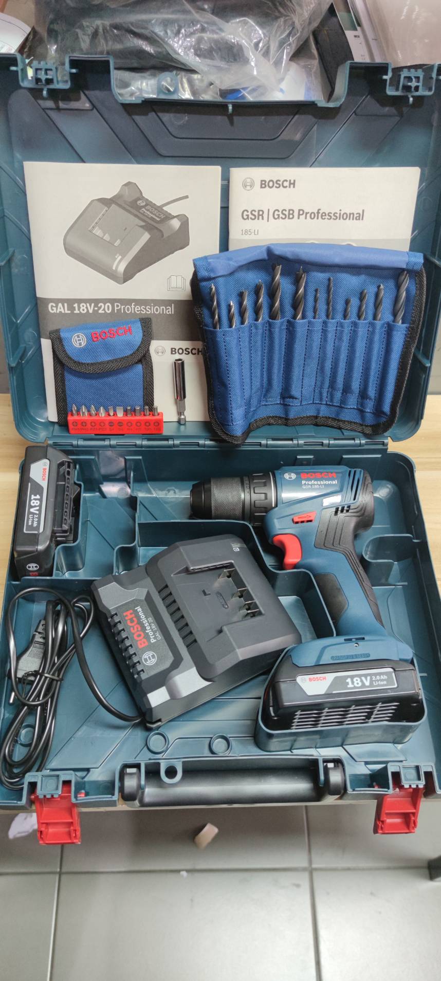 สว่านไร้สาย GSR185-LI BOSCH ชุดแบต2ก้อน
