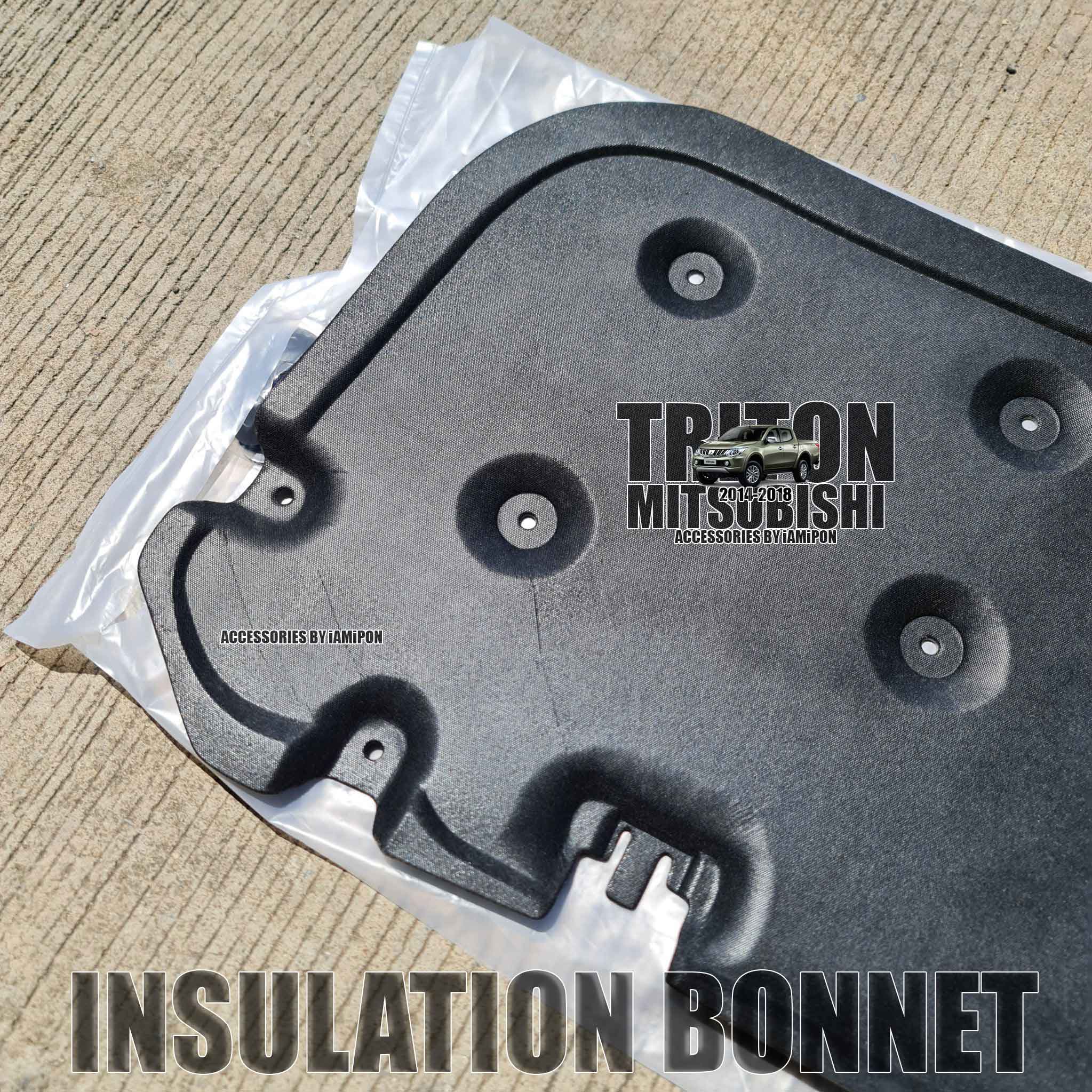 แผ่นกันความร้อนฝากระโปรงหน้า MITSUBISHI TRITON 2014-2018