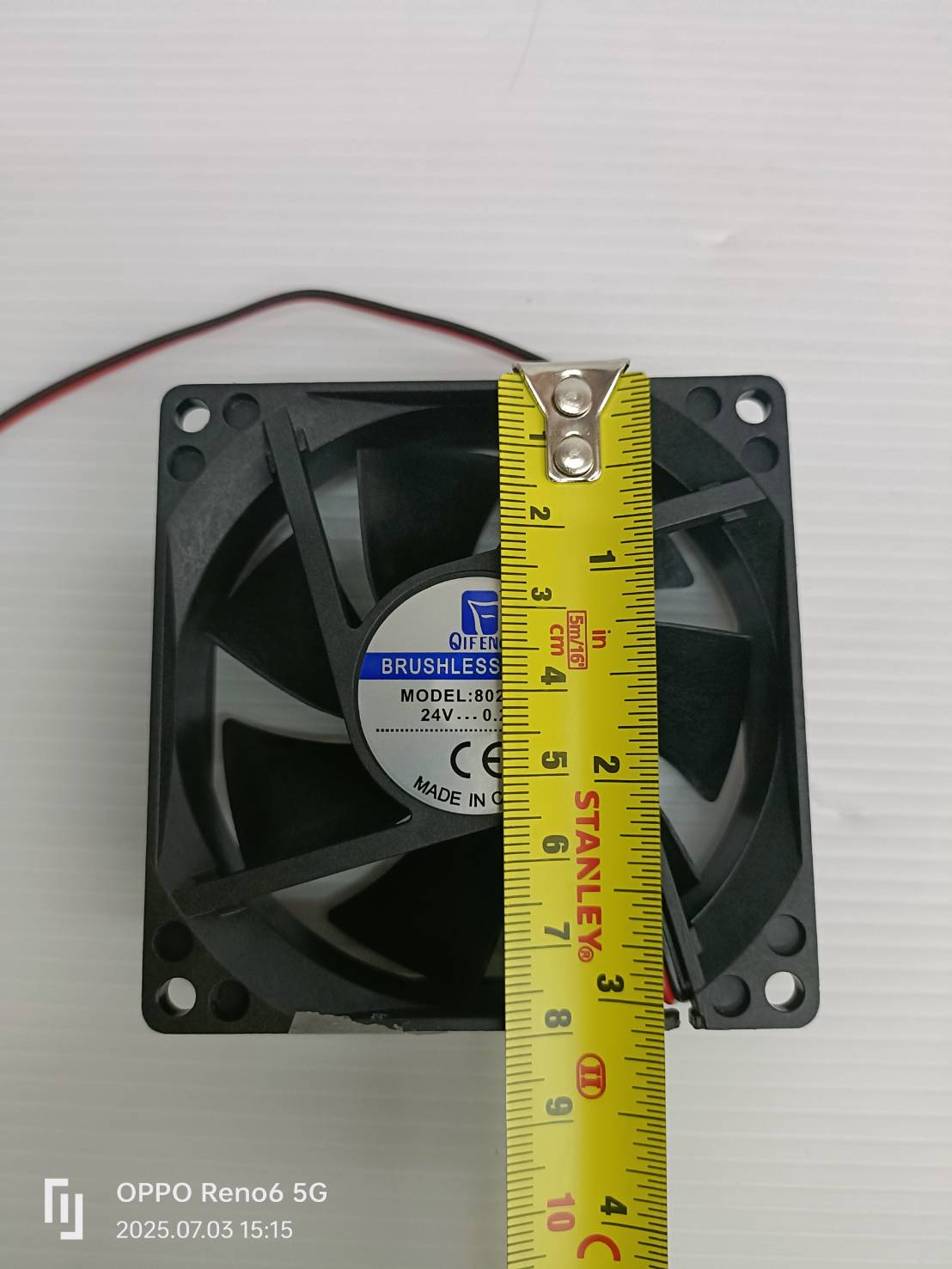 QIFENG พัดลม24V / 0.25A 3" 80*80*25mm. 8025HSL