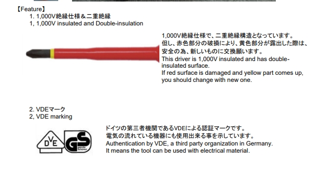 ไขควงกันไฟฟ้าแฉก +PH3X150มม. B-66145 MAKITA