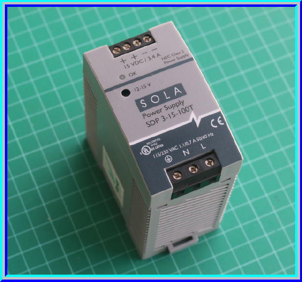 1x แหล่งจ่ายไฟสวิตชิ่ง 85-264VAC เป็น 15Vdc 3.4A ยี่ห้อ SOLA