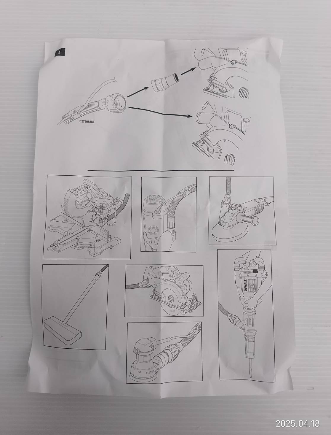 DEWALT รุ่น DWV9120-XJ ข้อต่อลดขนาดสำหรับท่อดูดฝุ่น AIRLOCK