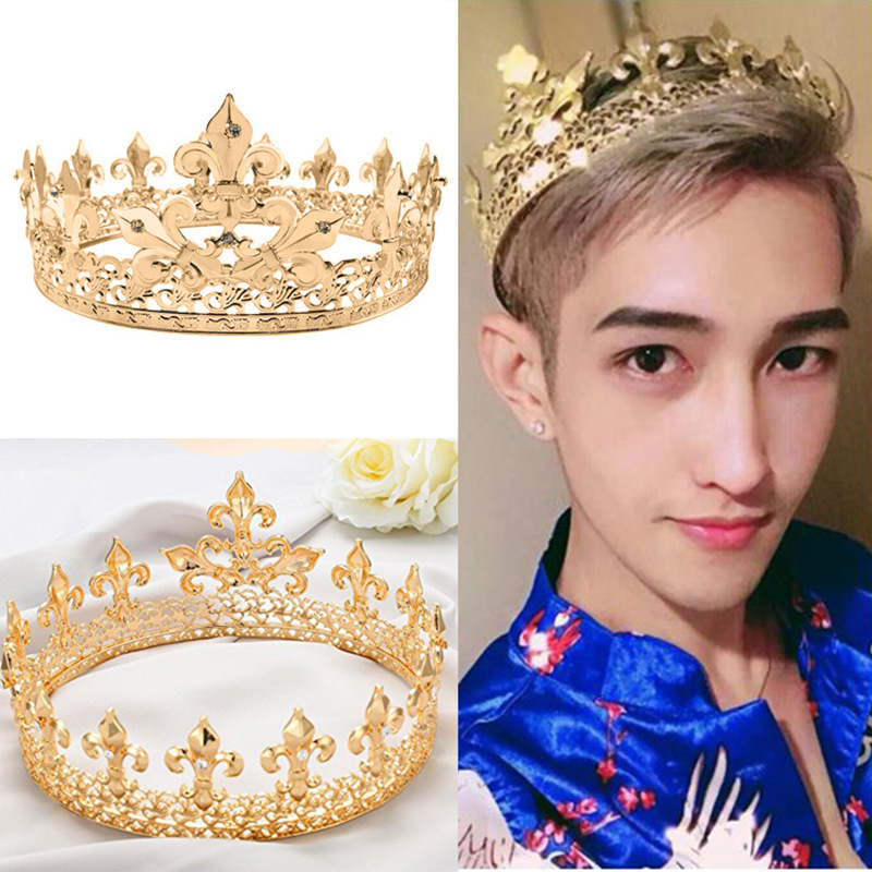 (พร้อมส่ง) มงกุฏผู้ชาย 086 สีทอง เจ้าชาย พระราชา การประกวด สินค้าพร้อมส่ง ไม่ต้องรอนาน งานพรีเมี่ยม ส่งด่วนจาก จ.อุบลราชธานี