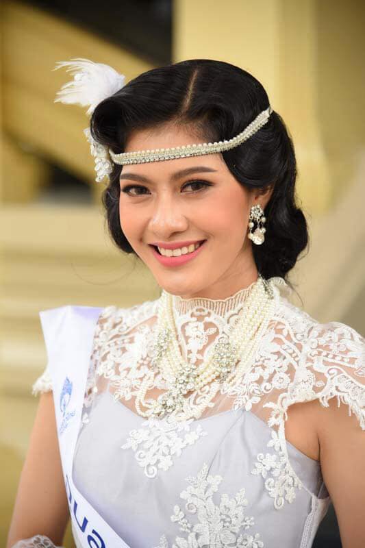 (พร้อมส่ง) สร้อยคอไข่มุก+ต่างหู 069 (หนีบ)