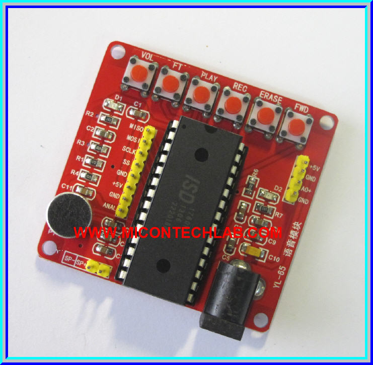 1x ISD1760 Multi-Messages Voice Record & Playback Module