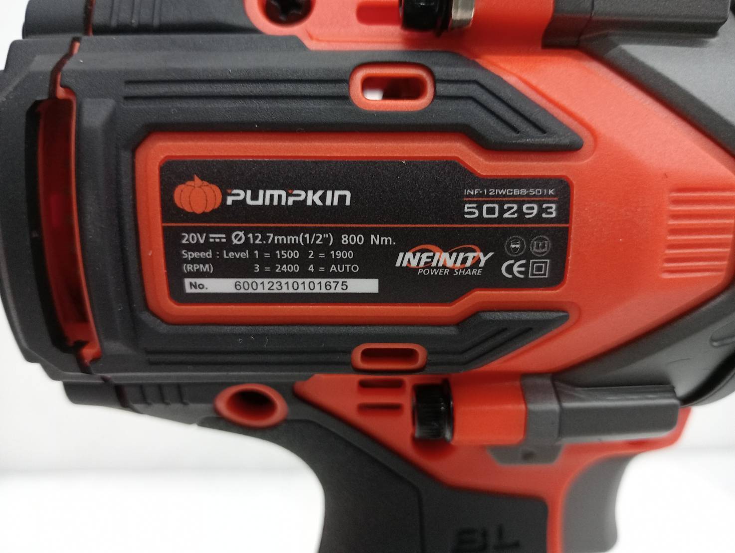 บล็อกแบต800Nm. 1/2 Compact 20V INF-12IWCB8-501K PUMPKIN 50293