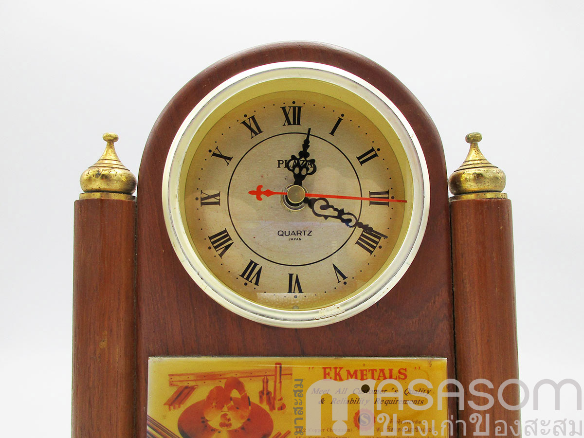 นาฬิกาตั้งโต๊ะไม้สัก