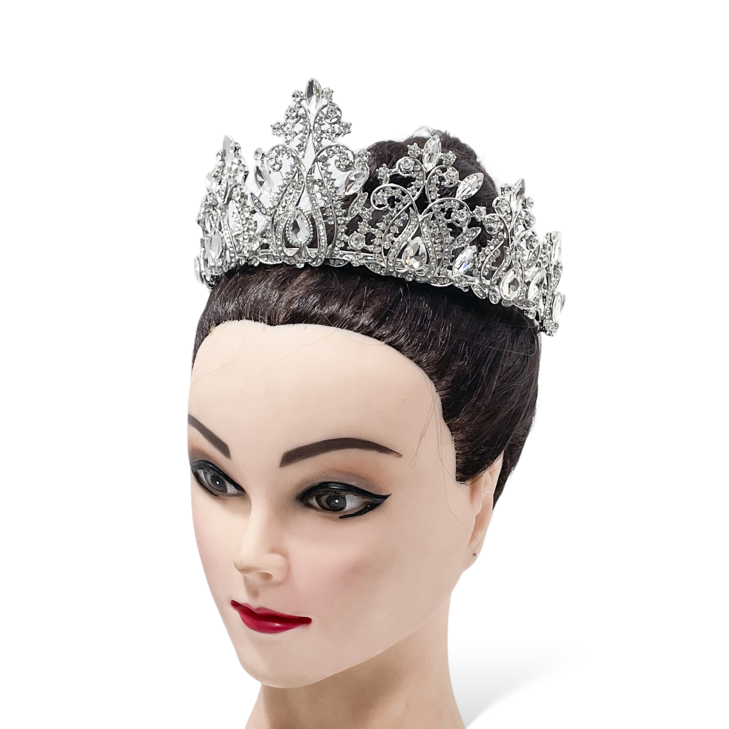 (พร้อมส่งจากไทย) มงกุฏ 118 สีเงิน งานสวย งานนางงาม รุ่นฐานกลม ปรับขนาดได้ ส่งด่วน ส่งจากไทย