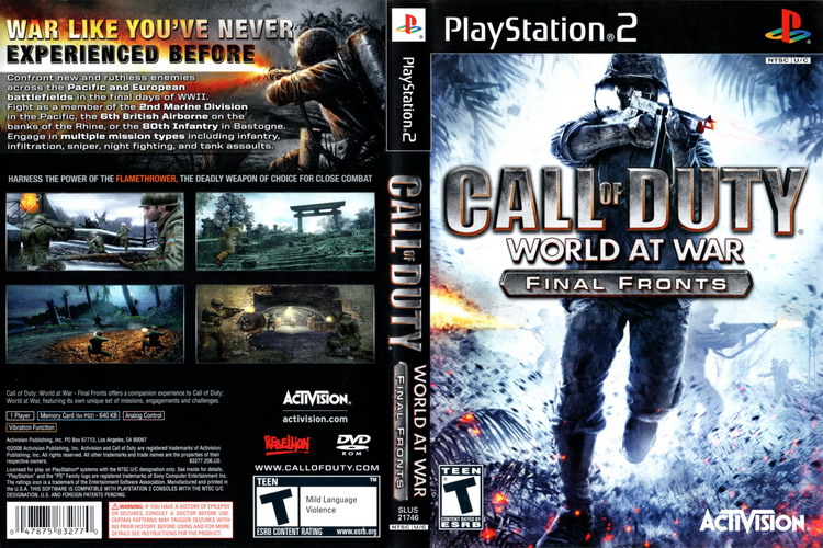 CALL OF DUTY 5 FINAL FRONTS [US : DVD5 1 Disc]