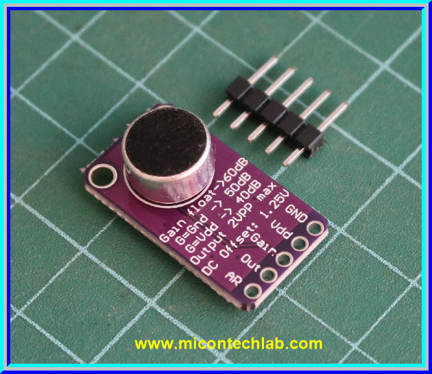 1x MAX9814 ไมโครโฟนมี AGC Amp Auto Gain