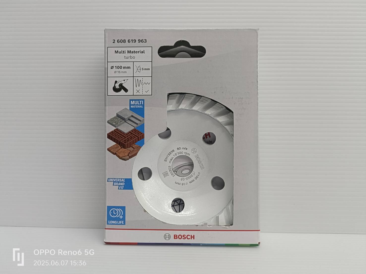 ถ้วยขัดเพชร 4นิ้ว Turbo BOSCH 2608619963