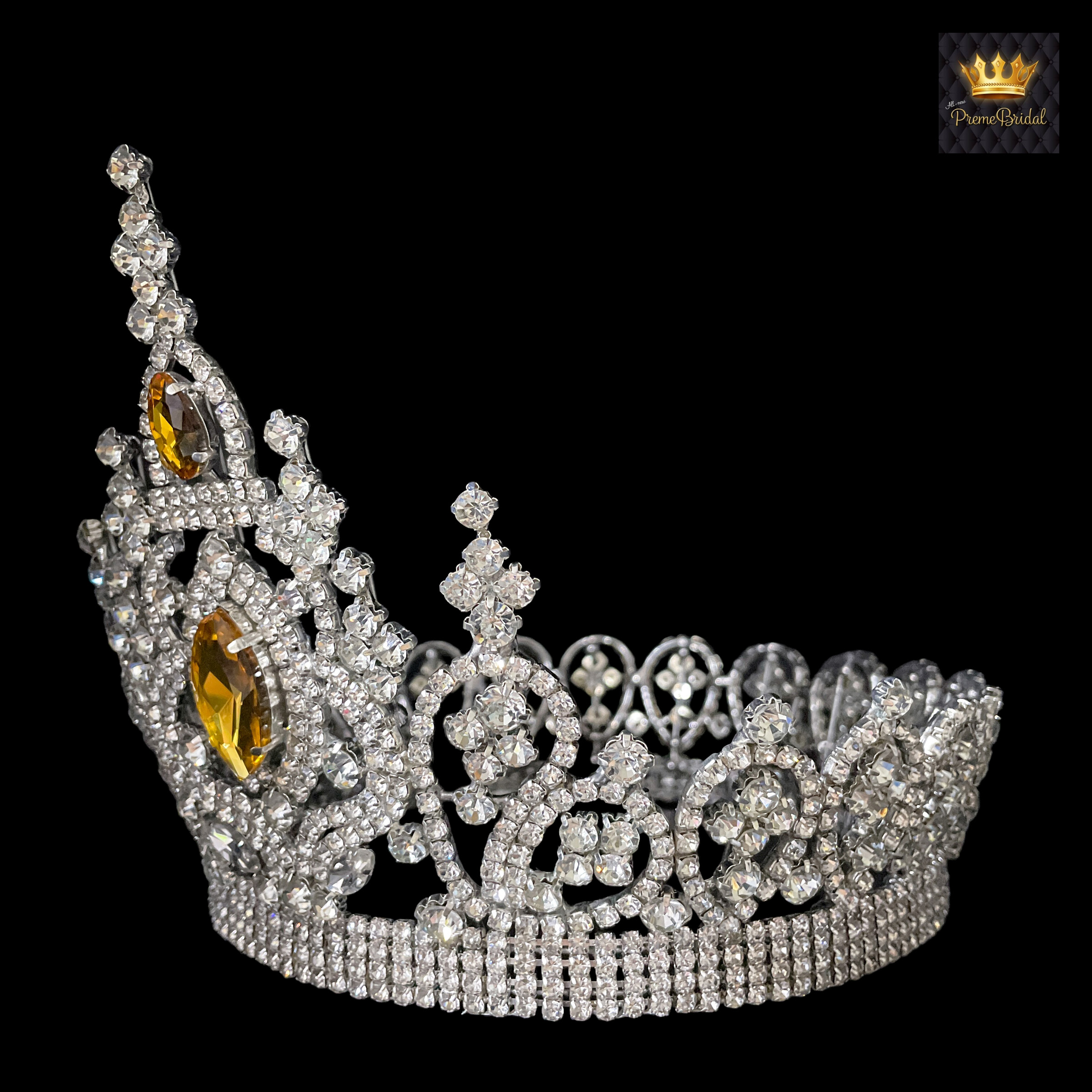 (พร้อมส่งจากไทย) มงกุฏ 107 สีเหลือง มงกุฎนางงาม มงกุฎเพชร มงกุฎประกวด สินค้าพร้อมส่ง ไม่ต้องรอนาน งานพรีเมี่ยม