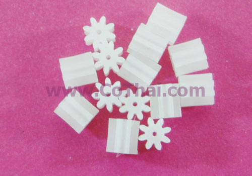 เฟือง พลาสติก สีขาว 8T0.8A v0.5 5.5x5x0.75