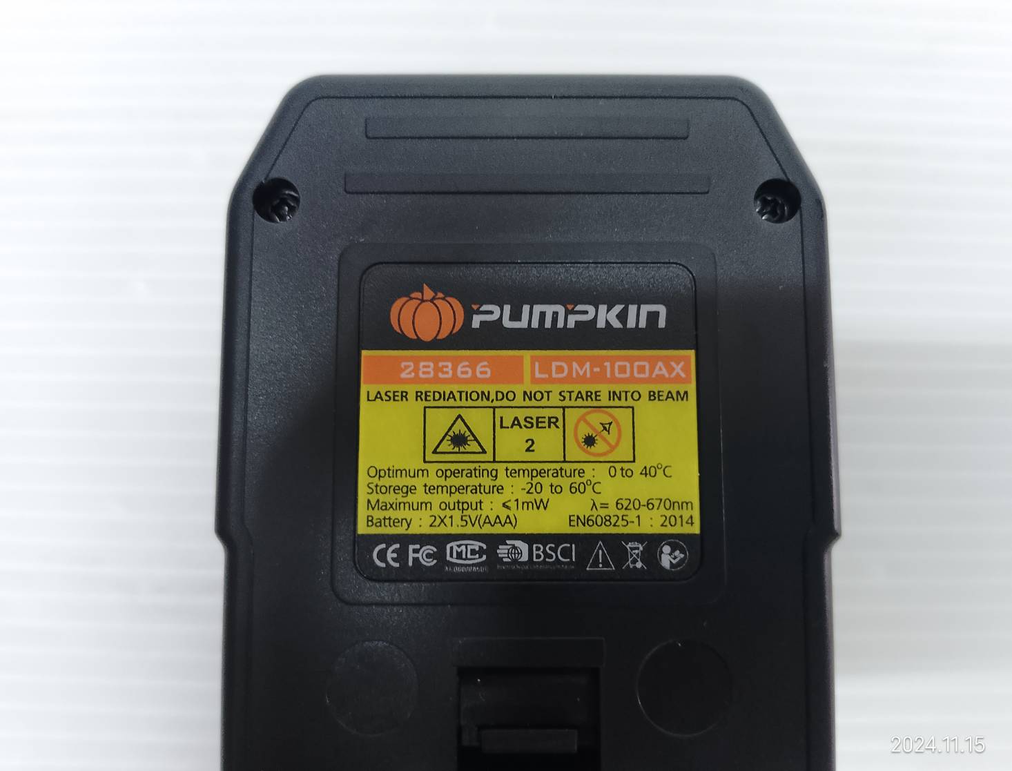 เลเซอร์วัดระยะ100เมตร LDM-100AX PUMPKIN #28366