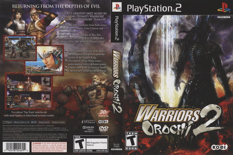 WARRIORS OROCHI 2 [US : DVD5 1 Disc]