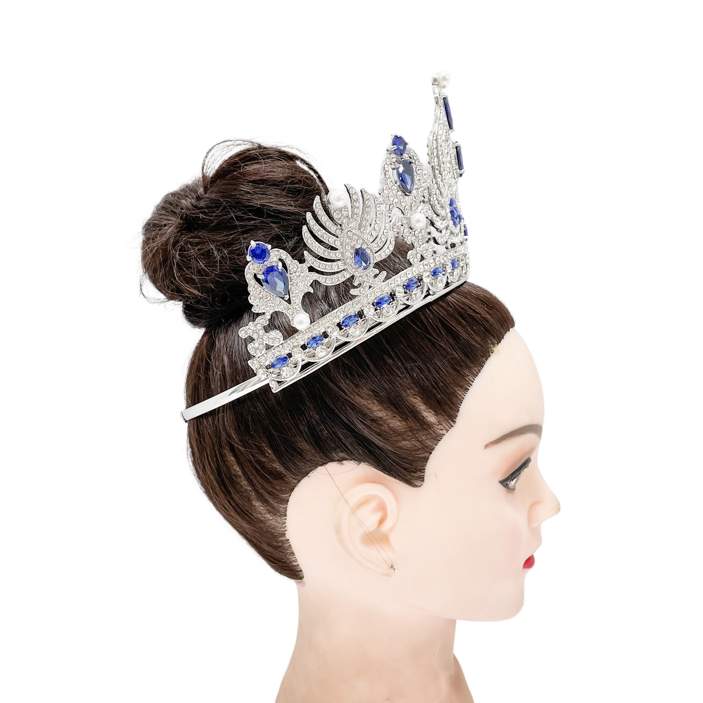 (พร้อมส่งจากไทย) มงกุฏ 093 สีน้ำเงิน มงกุฎนางงาม มงกุฎเพชร มงกุฎประกวด สินค้าพร้อมส่ง ไม่ต้องรอนาน งานพรีเมี่ยม