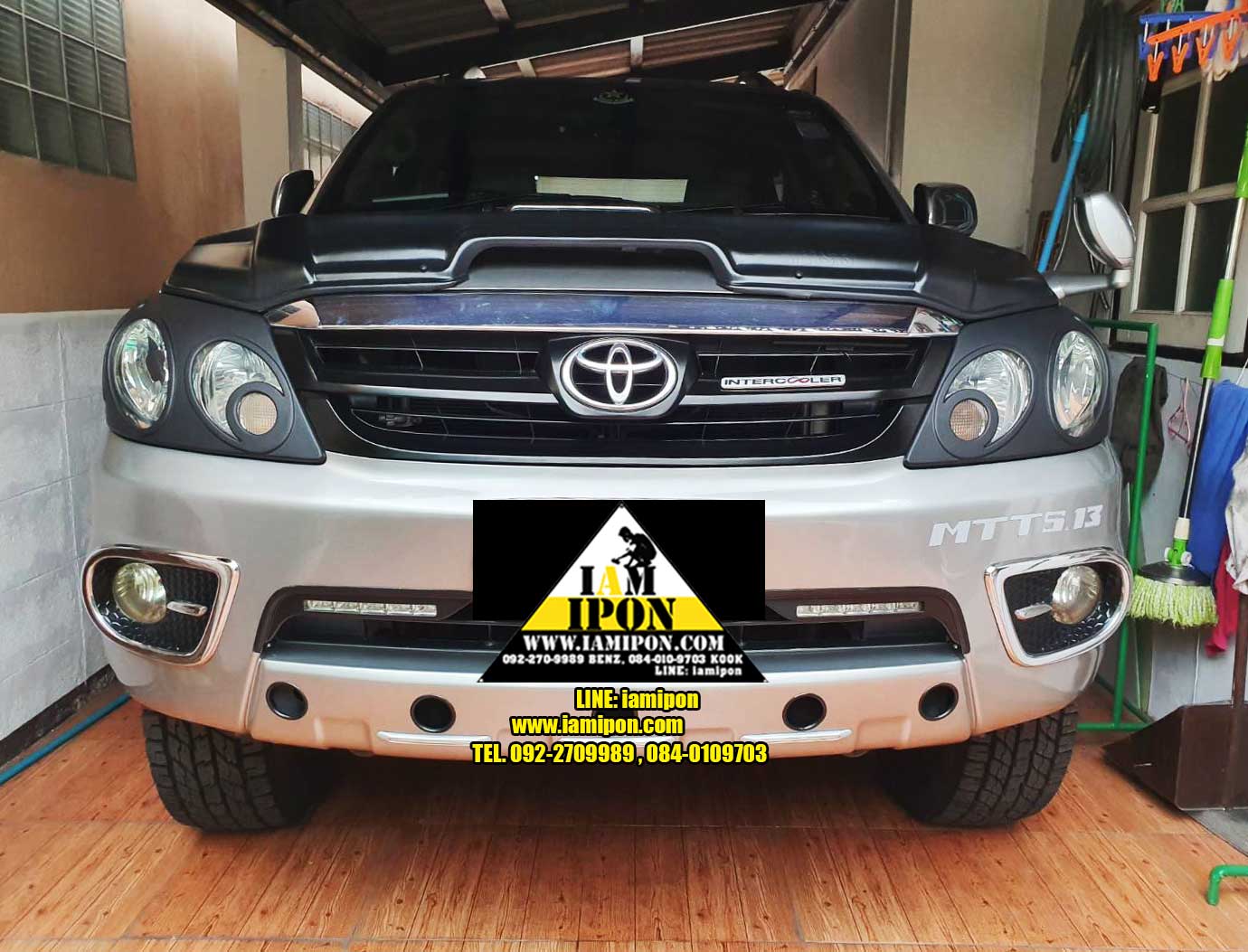 HEAD LAMP COVER TOYOTA FORTUNER 2005 FLATBLACK ครอบไฟหน้าดำด้านฟอร์จูนเนอร์ 2005