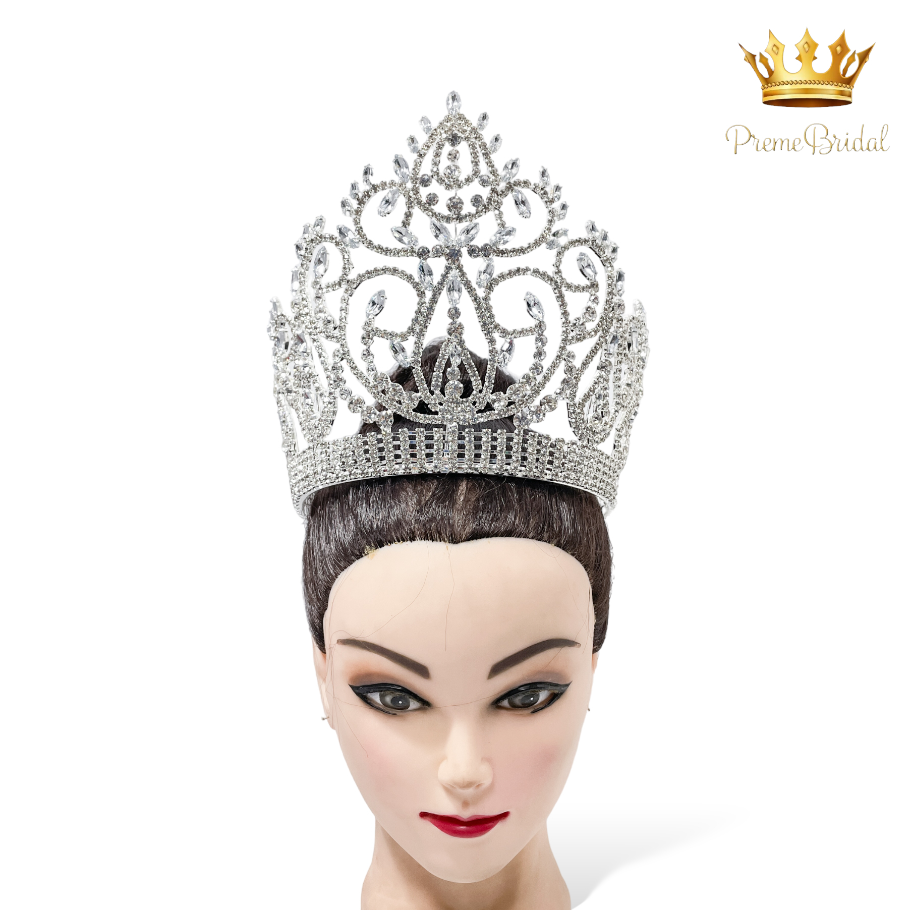 (พร้อมส่งจากไทย) มงกุฏ 098 สีเงิน มงกุฎนางงาม มงกุฎเพชร มงกุฎประกวด สินค้าพร้อมส่ง ไม่ต้องรอนาน งานพรีเมี่ยม