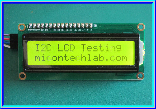 1x จอ LCD 16x2 สีเหลือง เชื่อมต่อแบบ I2C (LCD I2C)